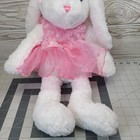 Dan Dee White Bunny Rabbit Pink Tutu Easter Ballerina Doll Floppy Ears Plush