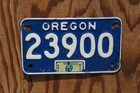 1969 Oregon Motorcycle License Plate
