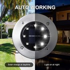 Solar Stainless Steels Ground Light Outdoor Garden Yard Floor Lawn Path Led Lamp