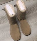 Womens Ugg Bailey Bow Suede Chestnut  Boots Sz 7 0 New  All Documents
