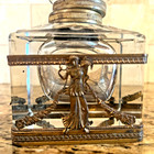French  - Brass Ormolu Mounted Cut Glass Inkwell - 1800 s - Gladiator Neoclassic