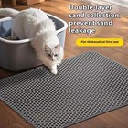 Double Layer Cat Litter Mat Trapping Honeycomb Soft Waterproof Kitty Litter Mat