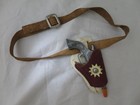 Vintage 1950s Hubley Smoky Western Cap Gun In Thigh Holster
