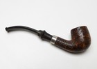 Vintage antique Italy italian Wood Smoking Estate Briar Pipe Ep Silver Band