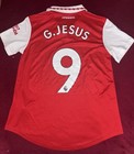 Women Adidas Arsenal G jesus  9  Red White Soccer Jersey Premier League Size M