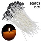 100 Candle Wicks Cotton Zn-free Core Waxed 6    Candle Making Supplies Low Smoke