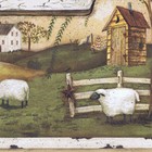 York Country Bath Arch Primative Wallpaper Accent  Mural Cn1162m