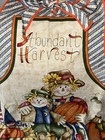 Handmade Vintage Marcus Brothers Textiles Full Bib Apron Abundant Harvest Cute 