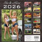 2026  Wall Calendar     Hot Girls With Fast Cars  Pin-up Models   Muscle Cars     12