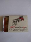 Vintage Wooden Matches From The Coach And Six Atlanta Georgia  Large Box 