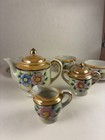 Vintage Child s Lusterware Porcelain Tea Set  Japan  Cherry Blossoms