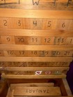 Vintage Wood Perpetual Calendar Blue Ribbon Goose 80s 90s Country Decor Complete