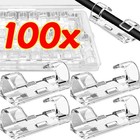 100pcs Cable Clips Self-adhesive Tie Cord Management Wire Holder Organizer Clamp