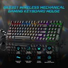 Wireless Mechanical Gaming Keyboard And Mouse  98 Keys Rgb Backlit Blue Switc   