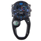 Multifunction Led Backpacker Analog digital Quartz Watch carabiner Compass    