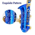 Alto Saxophone E Flat Blue Lacquer Sax Full Kit With Carrying Case mouthpiece