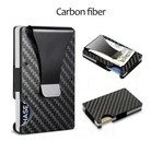 Men s Rfid Blocking Slim Money Clip Carbon Fiber Wallet Id Credit Card Holder
