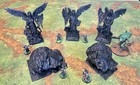 Wargaming Tabletop Scenery   Terrain -5 Pcs - Gothic Angelic Statue ruins - New