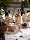 6pcs Clear Glass Bathroom Accessories Set - Soap Dispenser  Toothbrush Holder