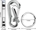 4pcs Metal Carabiner Clip Keyring Keychain Key Ring Chain Holder For Car