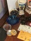 Nice Junk Drawer Lot Vintage To Modern Jewelry Coins Clock Baseball Cast Iron