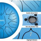 Lekato Steel Tongue Drum 10 Inch 11 Notes  D 10    Sky Blue 10   11 Notes