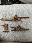 Lot Of 3 Vintage Barclay Cast Lead Toy Army Soldiers Men Figures
