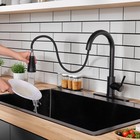 Vccucine Black Kitchen Faucet kitchen Faucets With Pull Down Matte 