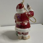 Vintage Christmas Coca Cola Santa Ornament - Santa With Sack Ornament