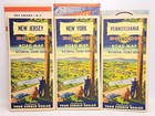 Vtg Set Of 5 Sunoco Esso Amoco Oil Corp Road Maps W  Scenic Travel Guides