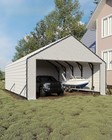 20ft Wide Heavy Duty Pe Carport     Waterproof Outdoor Garage Shelter For Car  Tru