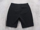 Croft   Barrow Shorts Womens 10 Black Chino Stretch Twill Flat Front Cotton