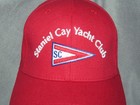 Staniel Cay Yacht Club Resort Marina Exumas Bahamas Red Sport Cap Ball Hat L xl