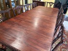 Chippendale Style Mahogany Dining Room Set - Table   10 Chairs