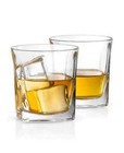 Joyjolt Luna Old Fashioned Whiskey Drinking Glasses Crystal 10 5 Oz Set Of 2 New