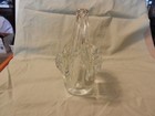 Vintage Small Clear Glass Basket With Handles For Candy Or Flowers