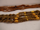 2 Vintage Macram   Hanging Bohemian Plant Holders Hippie Home Decor