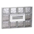 Clearly Secure 31 In X 23 25 In Frameless Wave Pattern Vented Glass Block Window