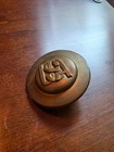 Antique Us Army Cavalry Bridle Rosette Brass Interlocked Usa 1-7 8  Uncleaned