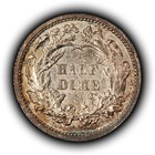 1871 H10c Seated Liberty Silver Half Dime - Au - Sku-y6351