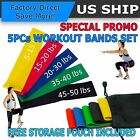  set Of 5  Resistance Bands Workout Loop Exercise Crossfit Fitness Yoga Pilates