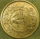 1864 Nova Scotia Circulated Brown Half Penny 1 2 Cent Queen Victoria