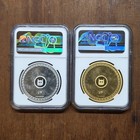 Veefriends Coins Calm Clam Gold Gilt   Rare Robot Silvered Medal     Ngc Gem Proof