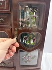 Charming Vintage-style Wooden Jewelry Box With Contents