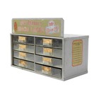 Antique  old Hickory  Metal 8-drawer Shoelace Retail Sales Wall Display Cabinet