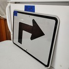 Authentic Traffic Highway Road Street Arrow Sign 90degree Right 21  X 15  12-134