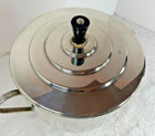 English Silver Plated Mfg Corp Vintage Ice Bucket  lid  Pyrex Bowl Made In Usa