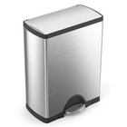 Simplehuman 13 2 Gal  Rectangular Step Trash Can  Brushed Stainless Steel