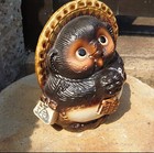 Pottery Raccoon Dog Shigaraki Ware Tanuki Figurine Lucky Charm Ceramic Tanuki 1