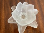 Frosted Glass Flower Votive tea Light Holder Made In Italy Large 8  Decor